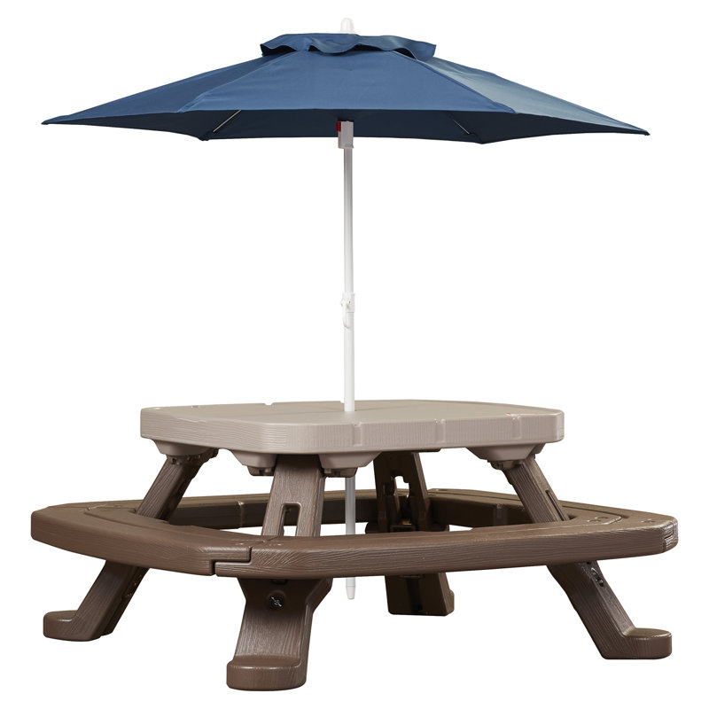 Little Tikes Fold n Store Picnic Table with Market Umbrella Reviews Wayfair